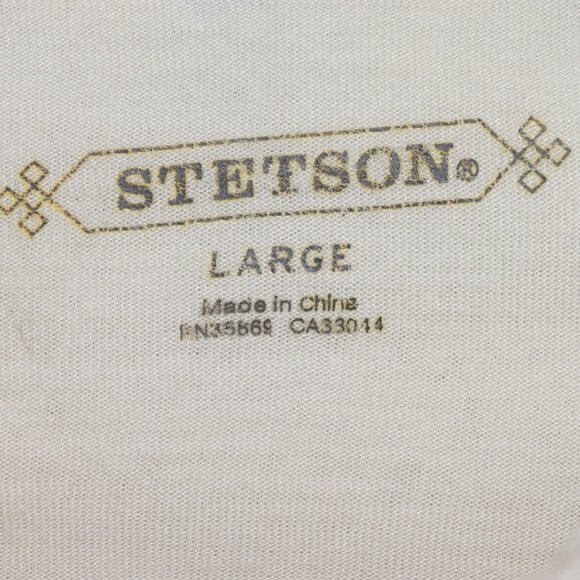 Stetson Shirt Long Sleeve Womens L Large Beige Western Pearl Snap Long Sleeve - Picture 3 of 4